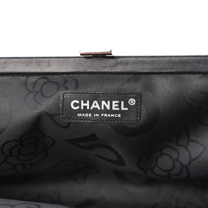 Chanel Lambskin Vertical Quilted Mademoiselle Clutch Black 5 of 8