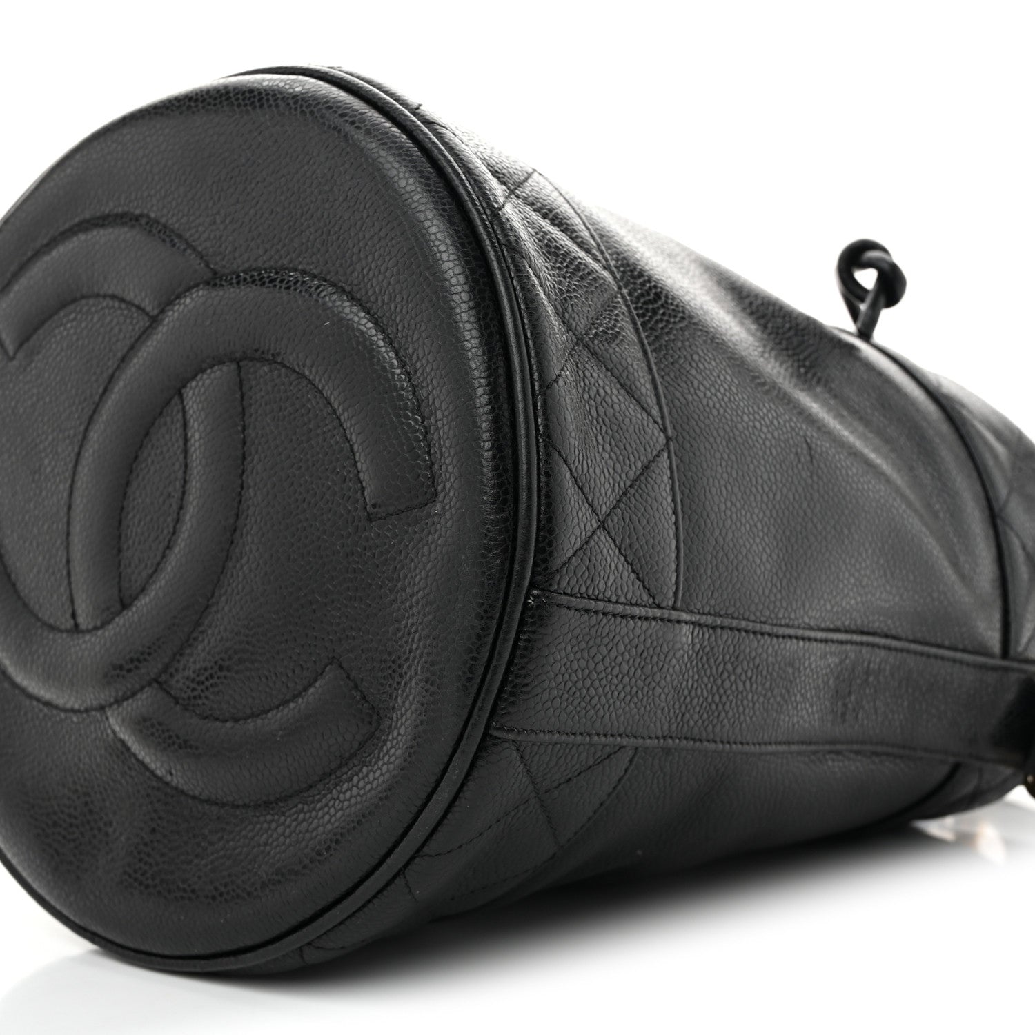 Chanel Caviar Drawstring Bucket Shoulder Bag Black 11 of 16