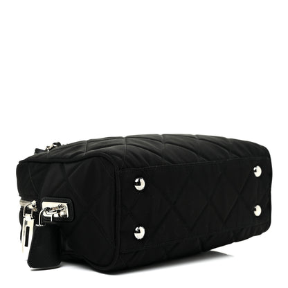 Prada Nylon Tessuto Impuntu Quilted Shoulder Bag Black 4 of 9