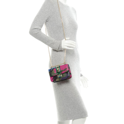 Valentino Garavani Nappa Canvas Camouflage Mini Glam Lock Rockstud Flap Multicolor 2 of 6