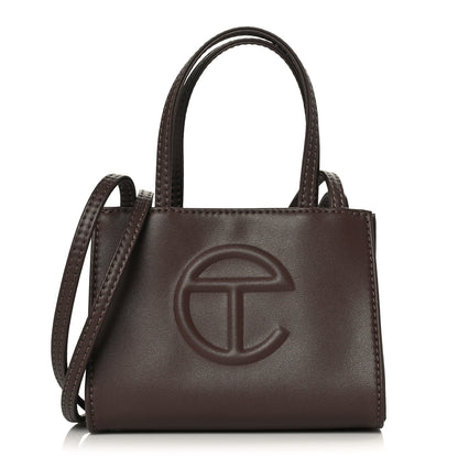 Telfar Vegan Leather Small Shopping Bag Chocolate 1 of 8