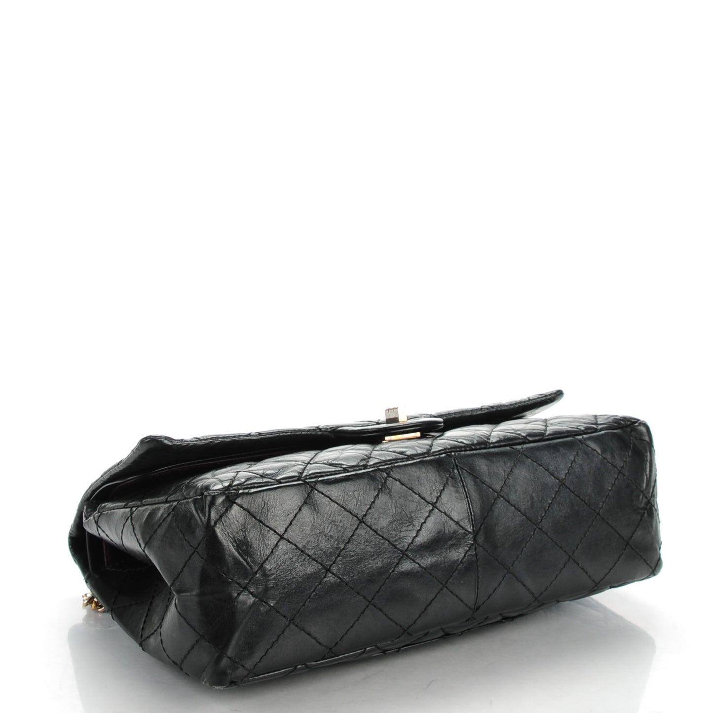 Aged Calfskin Quilted 2.55 Reissue 226 Flap Black