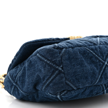Chanel Denim Quilted Medium Chanel 19 Flap Blue 9 of 11