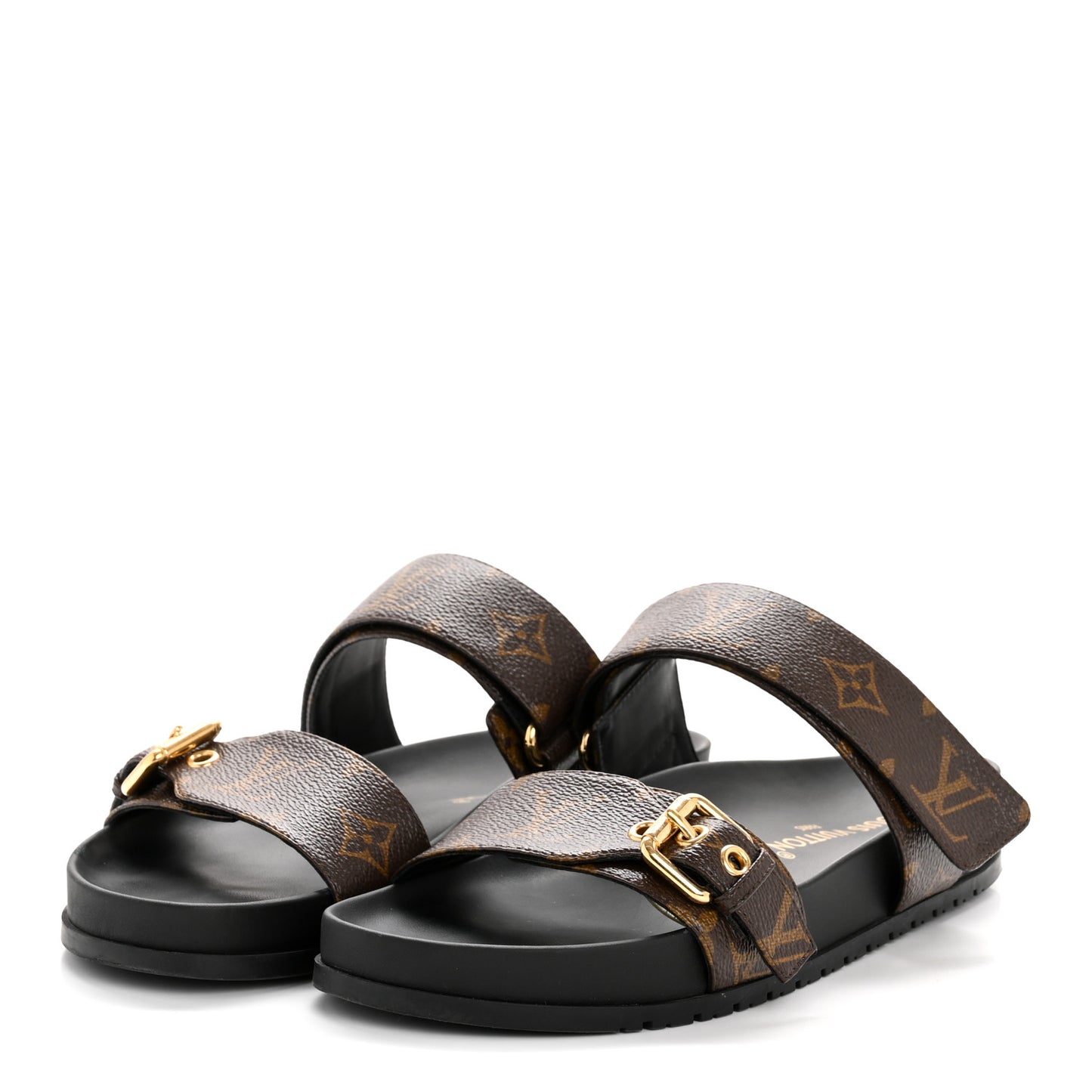 Monogram Bom Dia Mule Sandals 39 Black