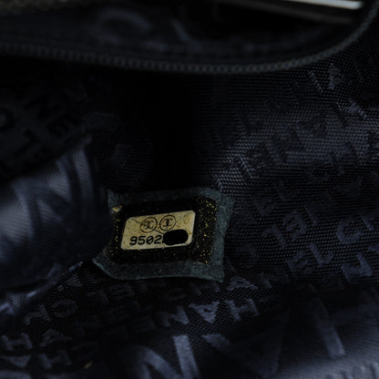 Chanel Rabbit Fur Triple Chain Small Shoulder Bag Black Navy 7 of 7