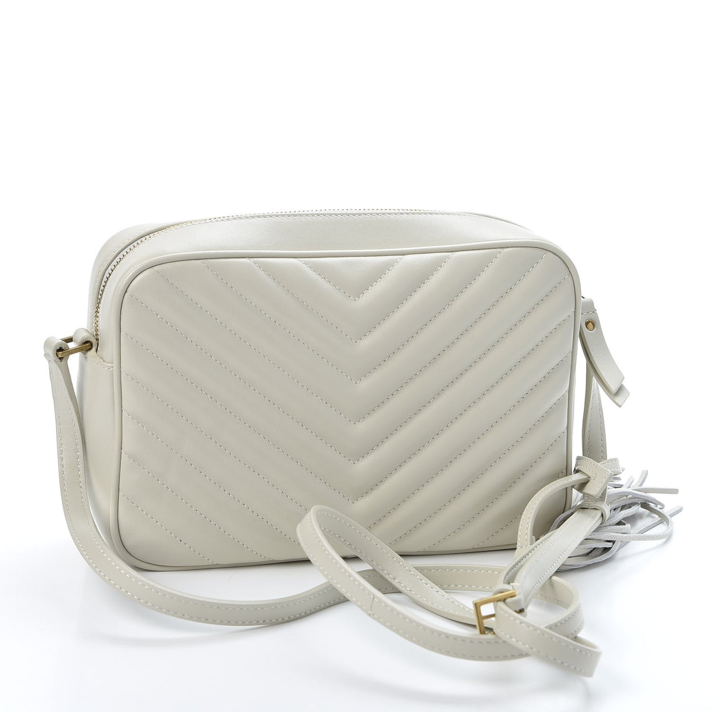 Calfskin Matelasse Monogram Lou Camera Bag Crema Soft