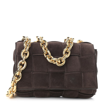 Bottega Veneta Suede Maxi Intrecciato Padded Chain Cassette Crossbody Bag Fondant 1 of 10