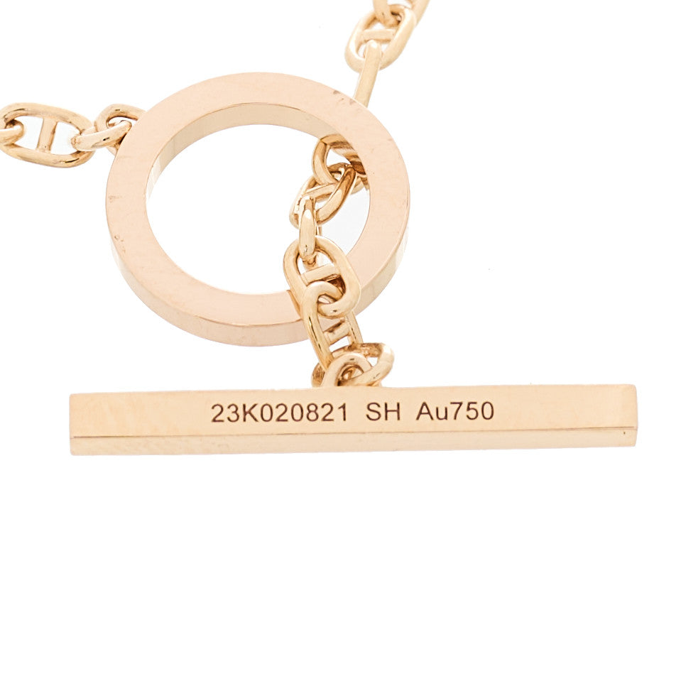 18K Rose Gold Diamond Chaine d'Ancre Verso Bracelet SH