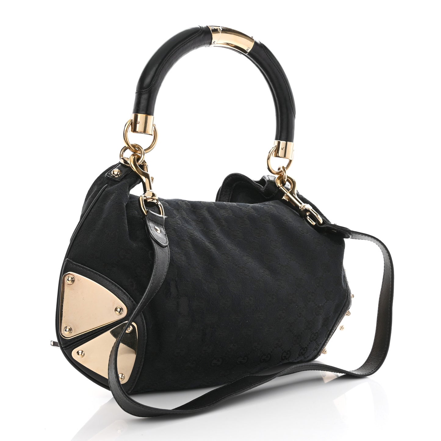 Monogram Medium Indy Top Handle Hobo Black