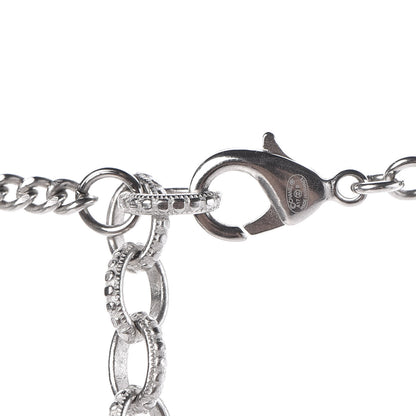Chanel Resin Pearl Star CC Necklace Grey Silver 4 of 5
