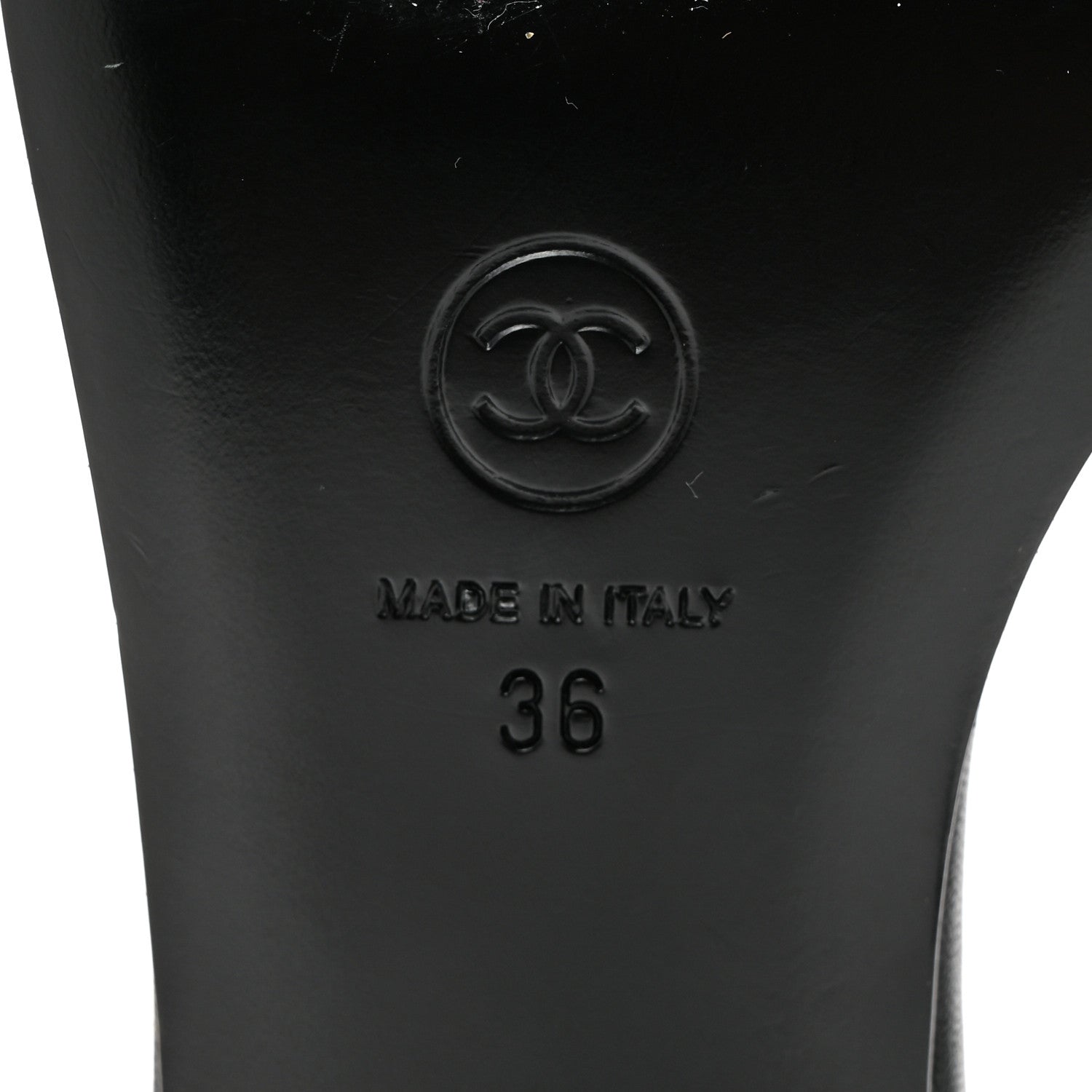 Chanel Lambskin Metal Heart Thong Sandals 36 Black 7 of 10