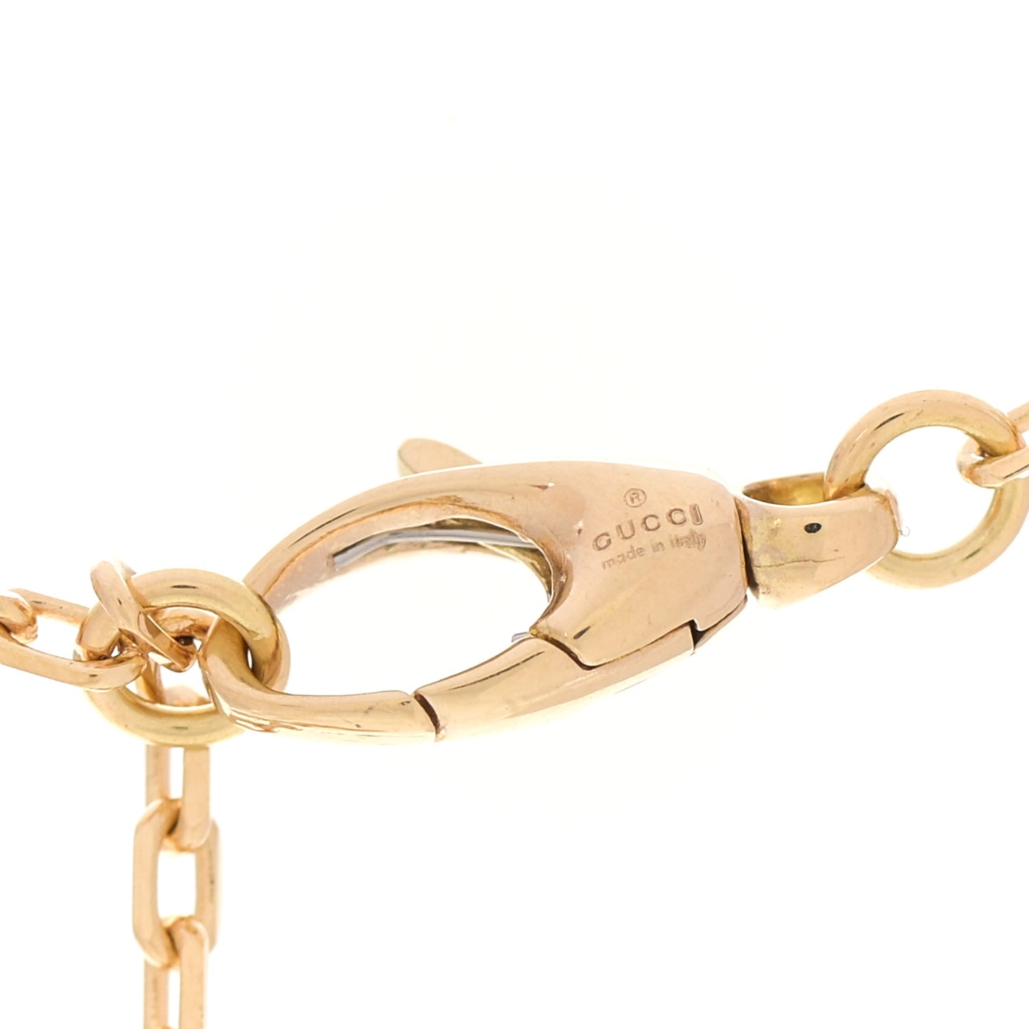 18K Yellow Gold Running GG Station Necklace