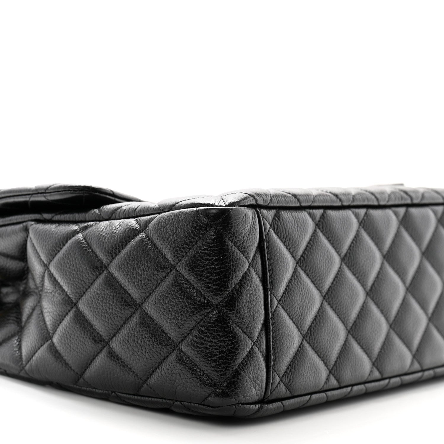 Chanel Grained Calfskin Quilted XXL Travel Flap Bag Black 9 of 10