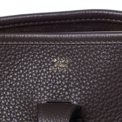 Hermes Taurillon Clemence Evelyne III PM Chocolate 6 of 7