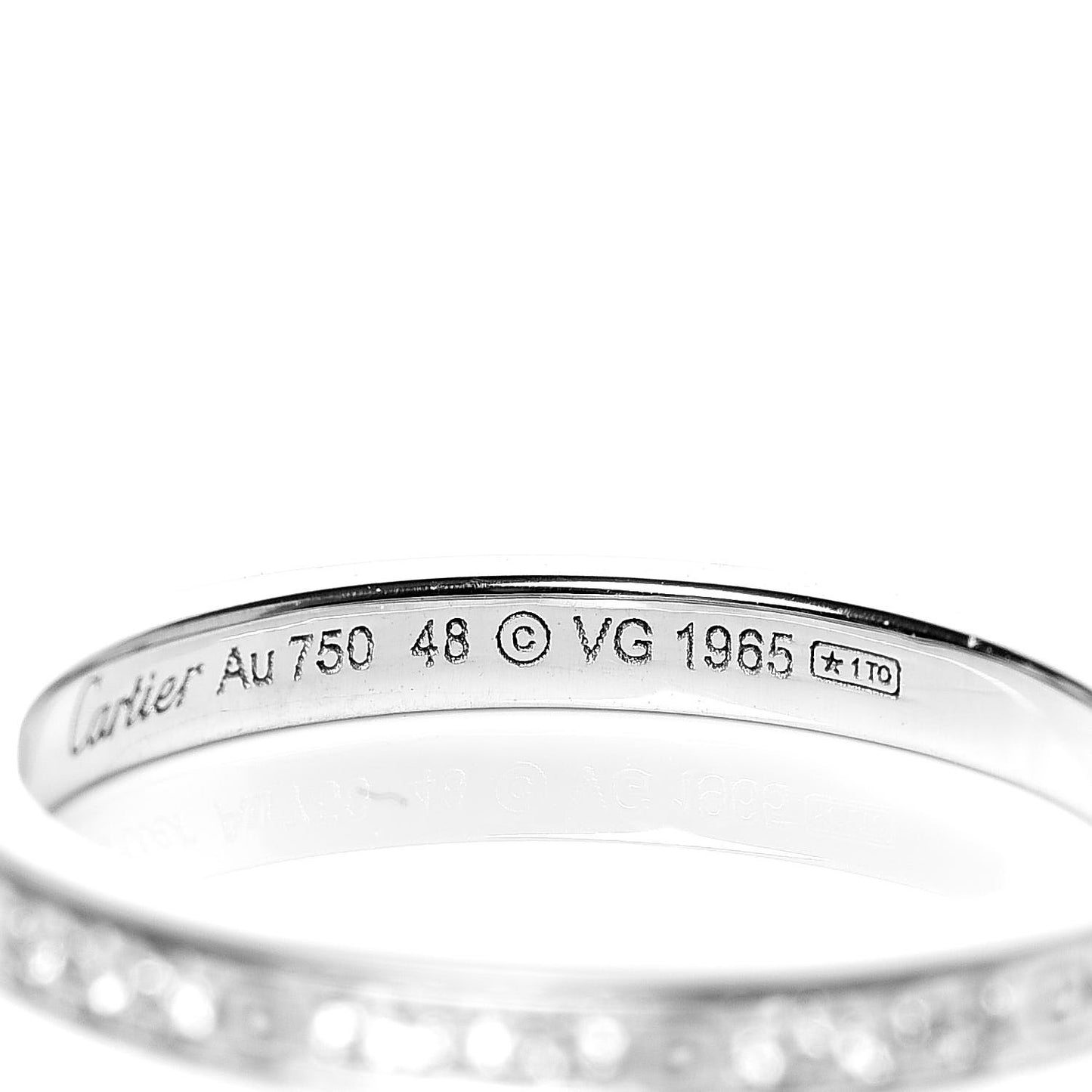 18K White Gold Diamond Ceramic LOVE Ring Set 48 4.5