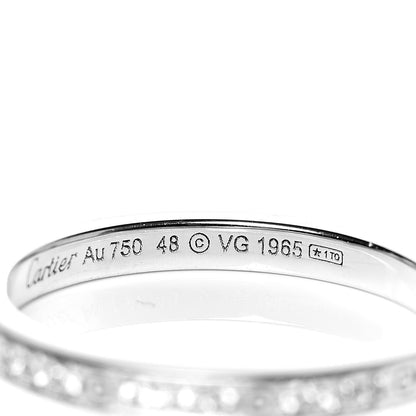 Cartier 18K White Gold Diamond Ceramic LOVE Ring Set 48 4.5 7 of 8