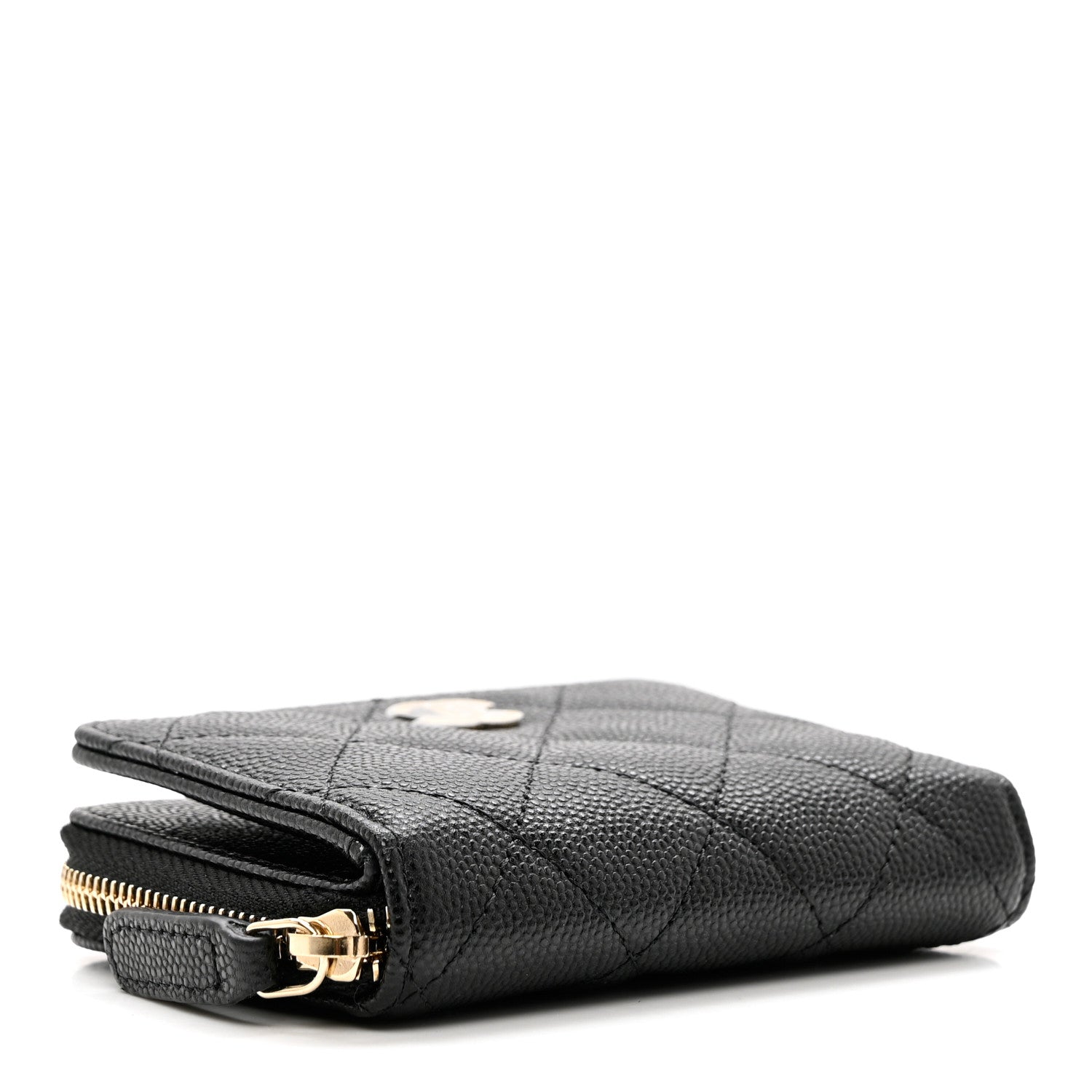 Chanel Caviar Quilted Compact Zipped Wallet Black 3 of 7