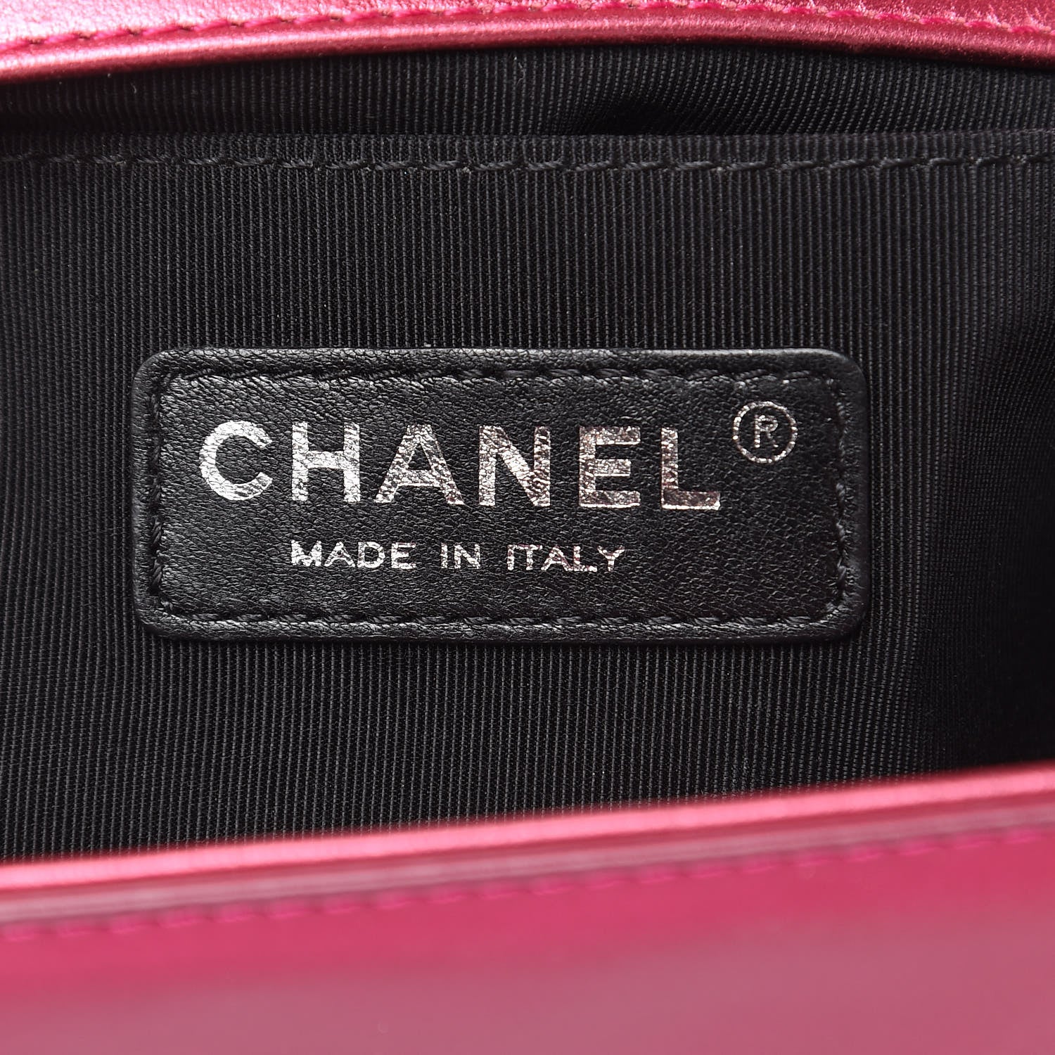 Chanel Metallic Patent Calfskin Quilted Medium Boy Flap Pink 6 of 14