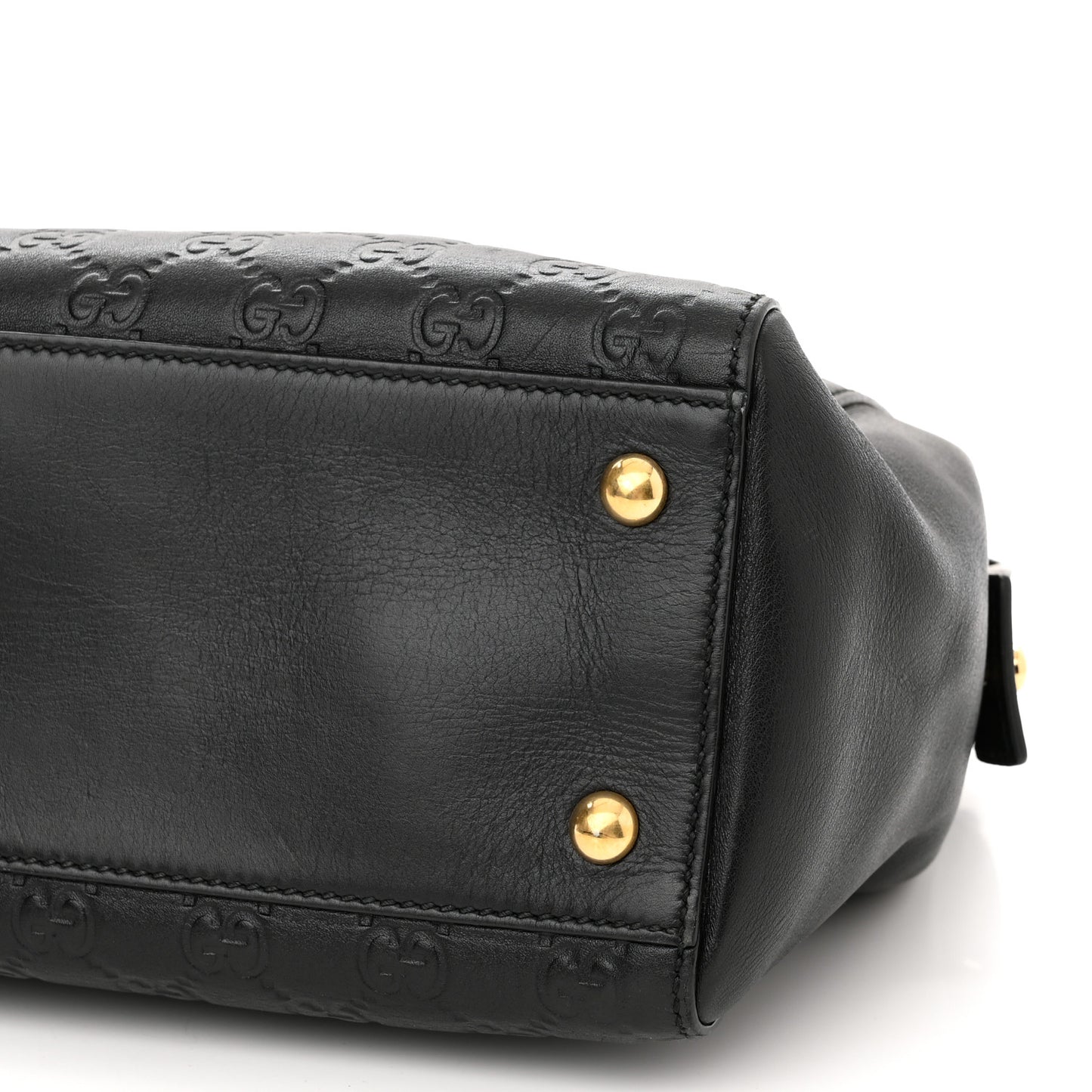 Guccissima Signature Medium Shoulder Tote Bag Black