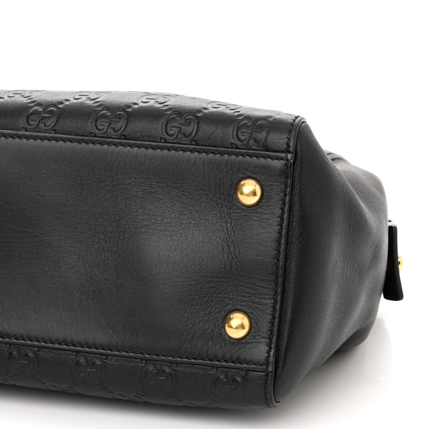 Gucci Guccissima Signature Medium Shoulder Tote Bag Black 10 of 10