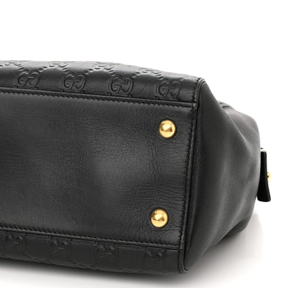 Gucci Guccissima Signature Medium Shoulder Tote Bag Black 10 of 10