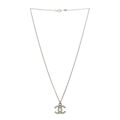 Chanel Enamel CC Pendant Necklace Beige 3 of 6