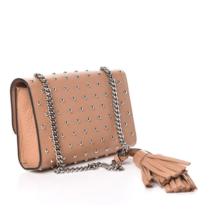 Gucci Calfskin Studded Small Miss Bamboo Shoulder Bag Camelia 3 of 10