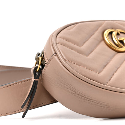 Gucci Calfskin Matelasse GG Marmont Belt Bag 95 38 95 38 Porcelain Rose 9 of 11