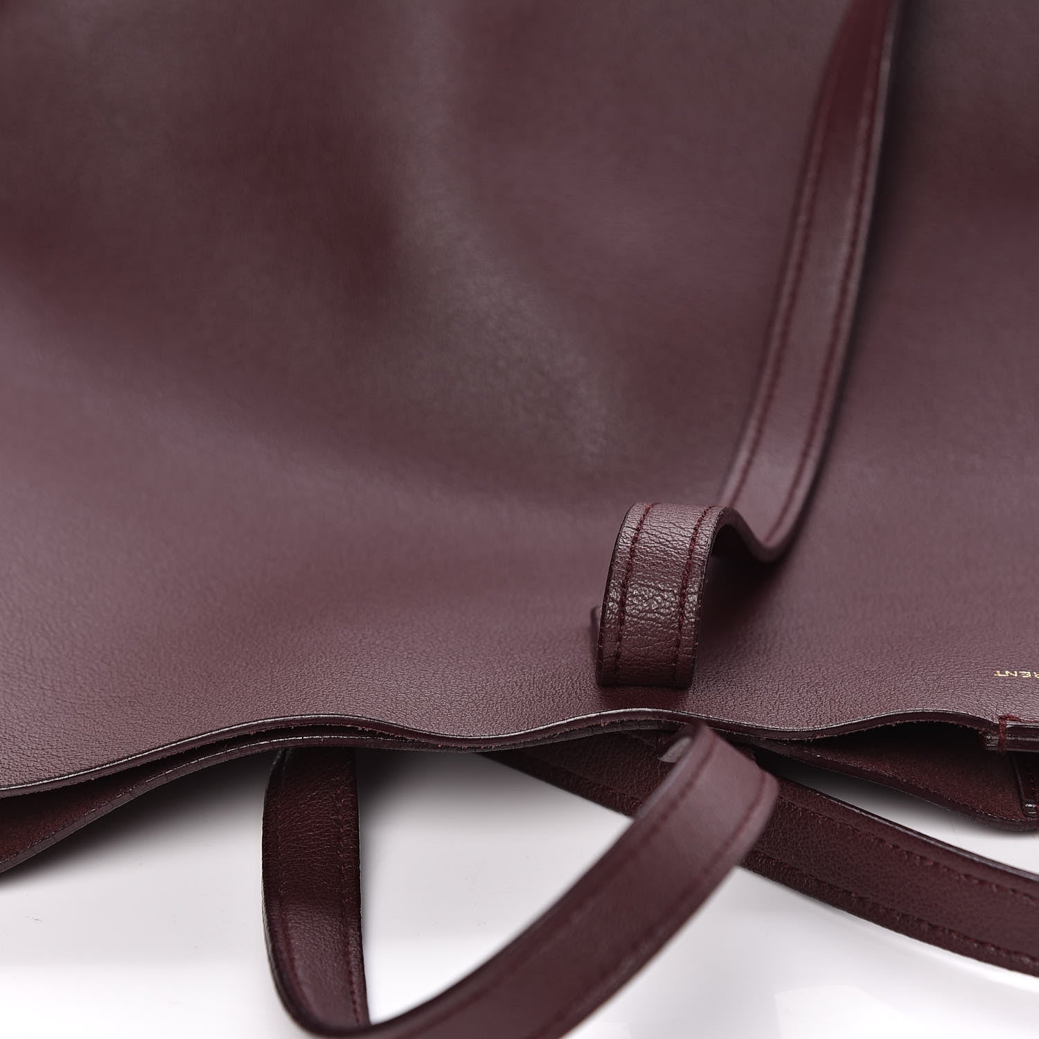 Saint Laurent Calfskin Large Shopping Tote Bordeaux 12 of 21