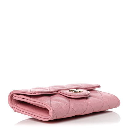 Chanel Caviar Quilted Flap Card Holder Wallet Light Pink 4 of 12