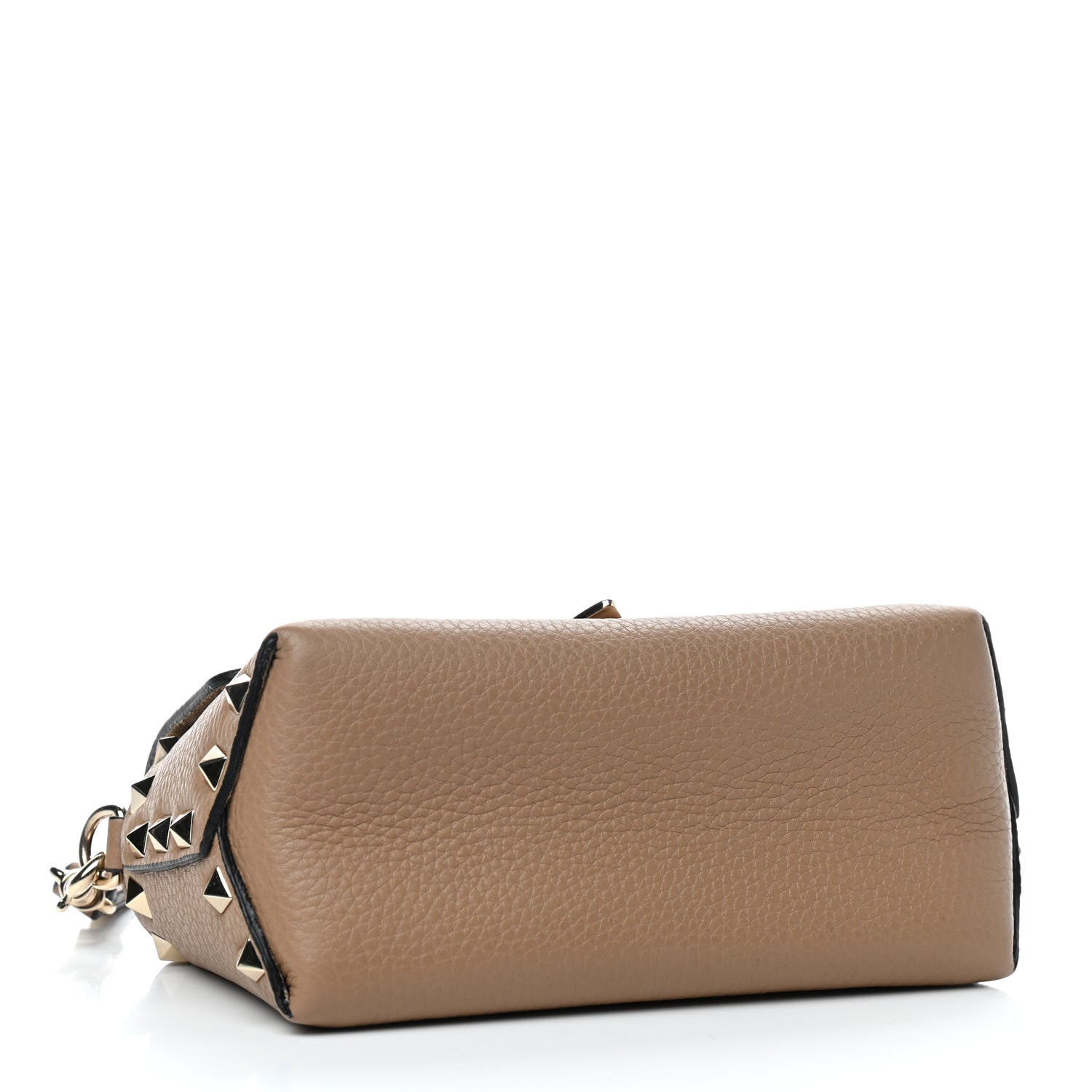 Valentino Garavani Pebbled Calfskin Mini Rockstud Crossbody Bag Deep Alpaca 4 of 8