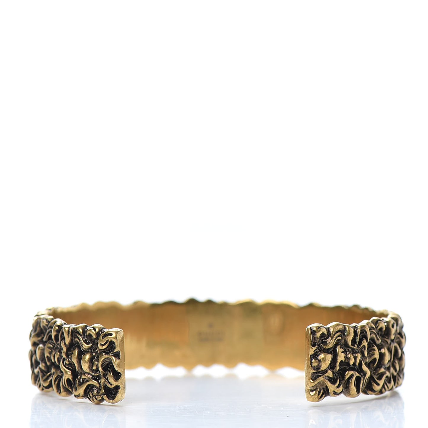 Metal Lion Mane Cuff Bracelet Aged Gold