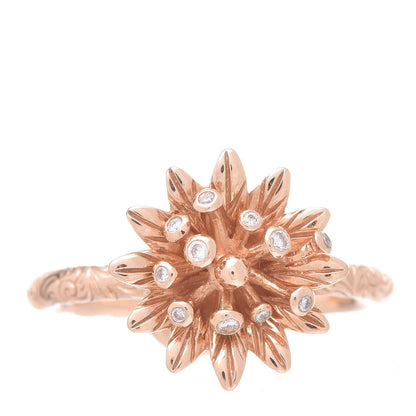 Gucci 18K Rose Gold Diamond Flora Ring 52 6 1 of 7