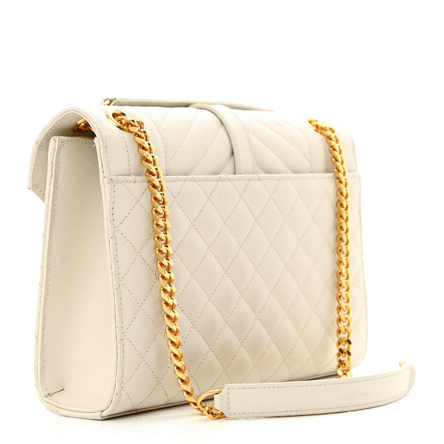 Grain De Poudre Textured Mixed Matelasse Medium Triquilt Monogram Satchel Porcellana