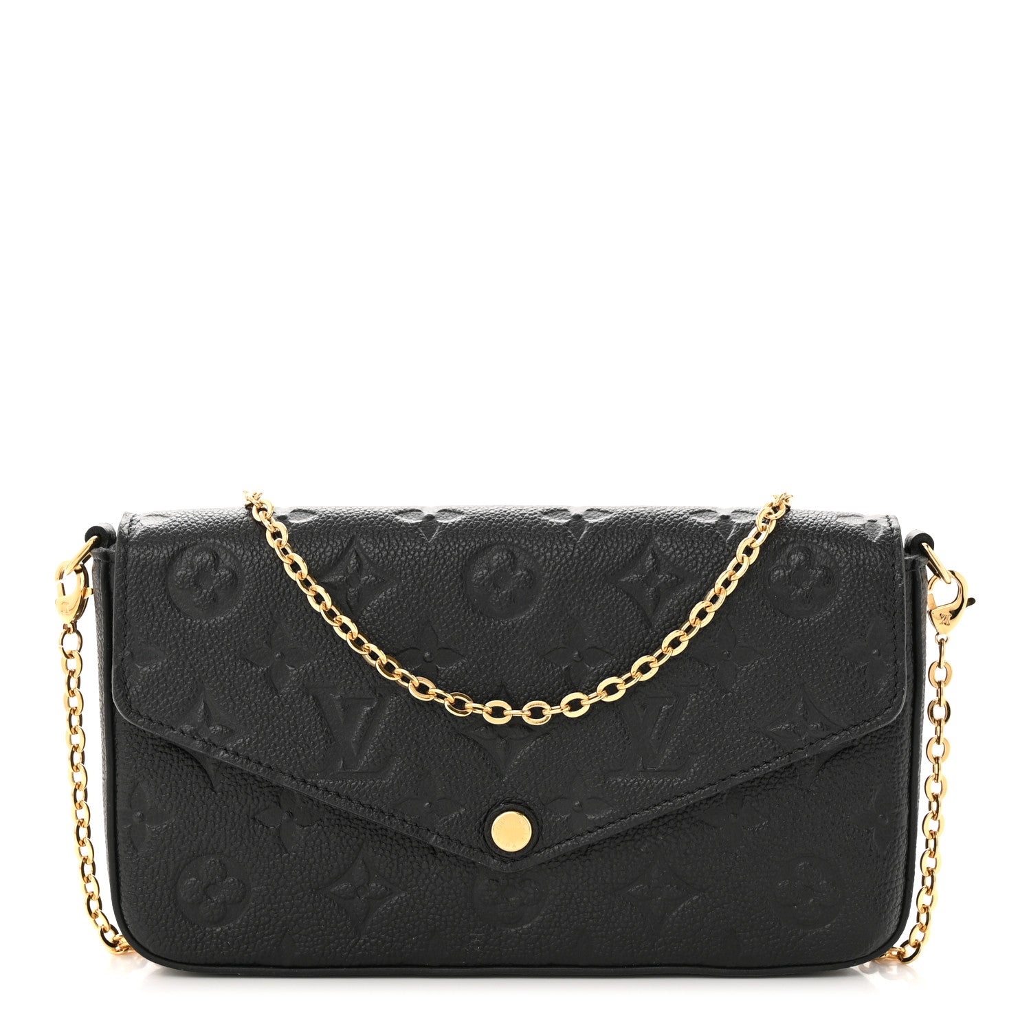 Louis Vuitton Empreinte Pochette Felicie Chain Wallet Black 1 of 9