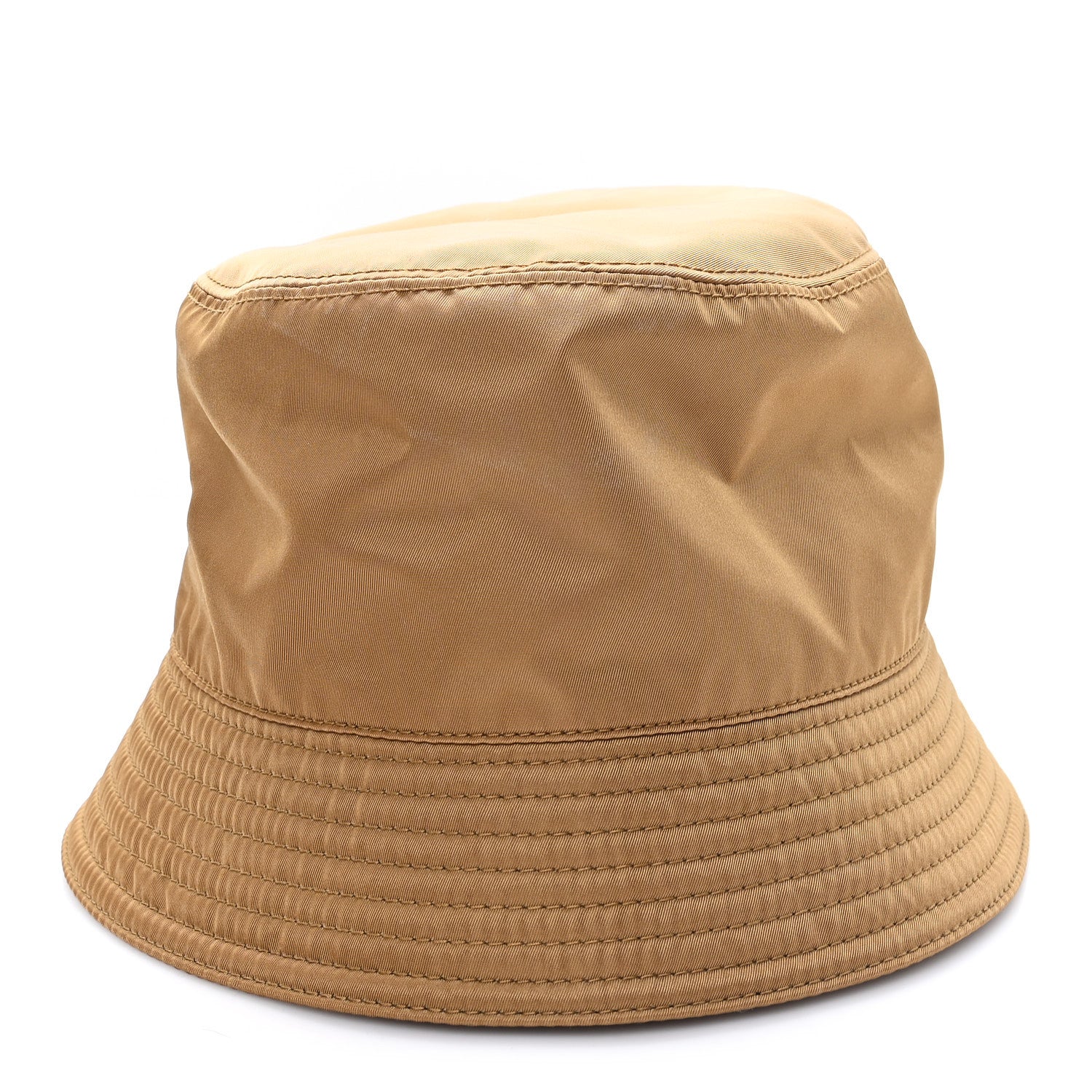 Prada Re-Nylon Metal Triangle Logo Mens Bucket Hat L Tabacco 4 of 9