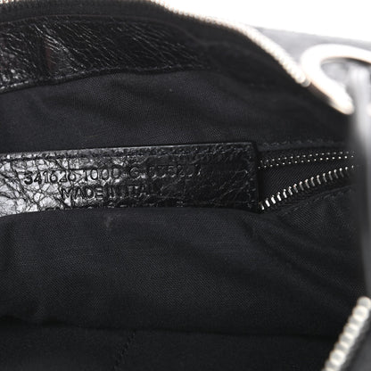Balenciaga Agneau Classic Silver Hardware Flat Messenger Black 7 of 14