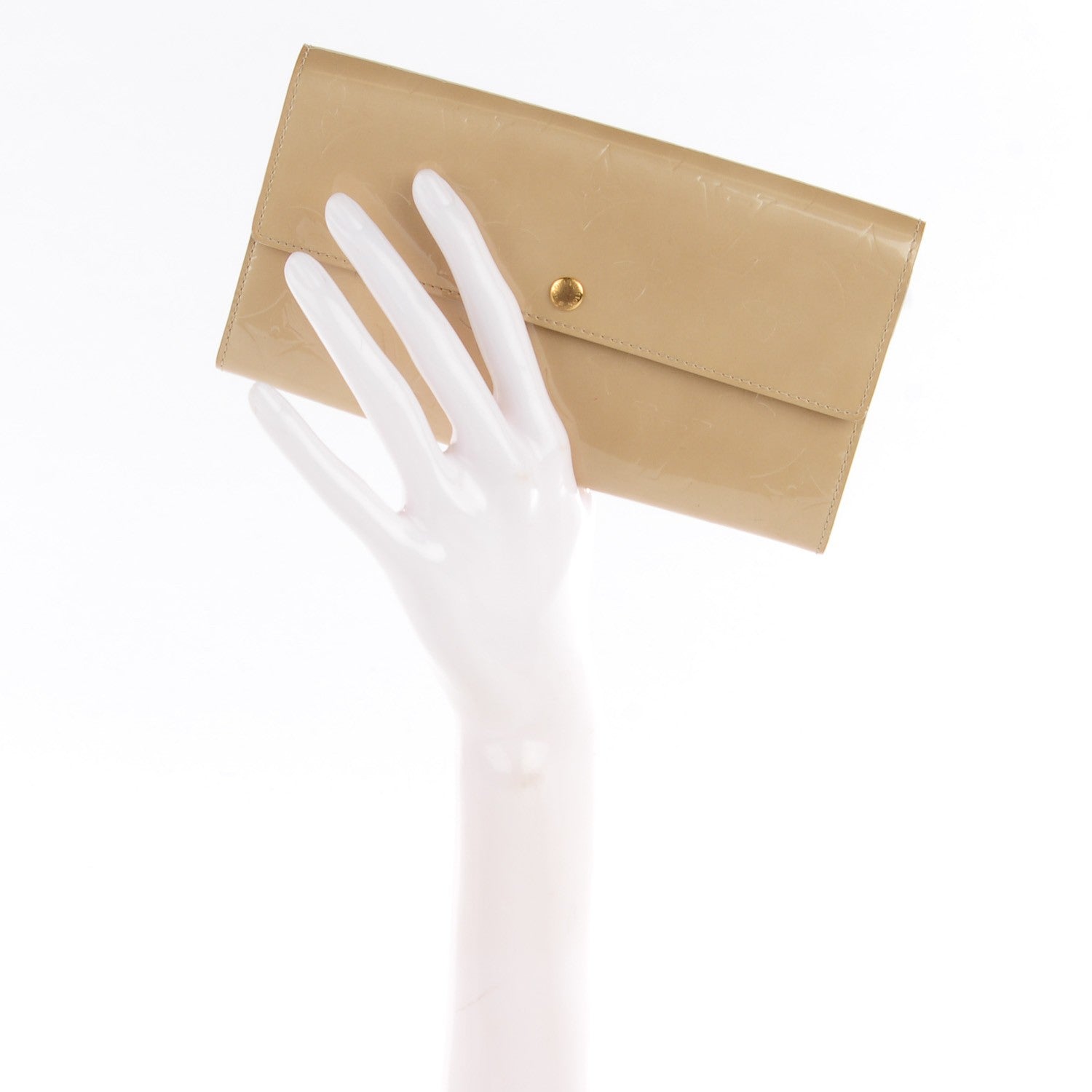 Louis Vuitton Vernis Sarah Wallet Beige 2 of 14