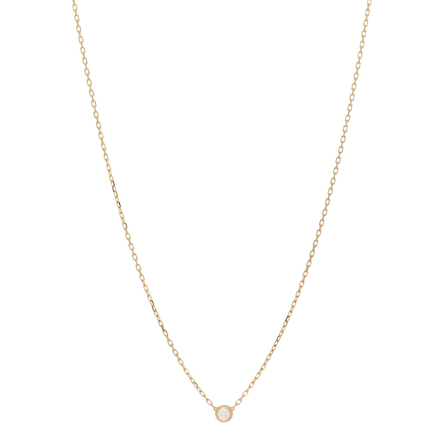 Cartier 18K Yellow Gold Diamond SM D'Amour Pendant Necklace 1 of 4