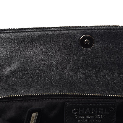 Chanel Iridescent Vinyl Quilted Clutch With Chain Black 8 of 13