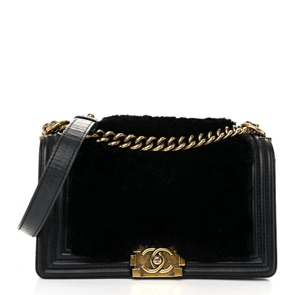 Chanel Orylag Rabbit Fur Calfskin Medium Boy Flap 1 of 10