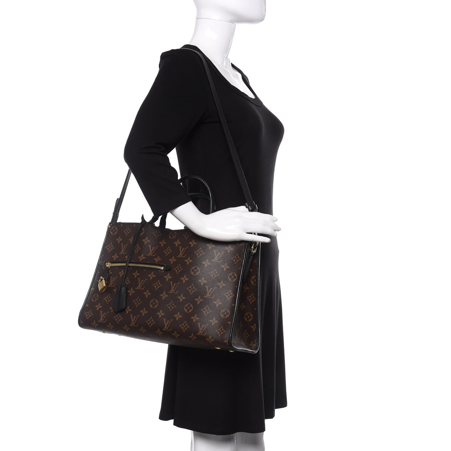 Louis Vuitton Monogram Popincourt MM Black 2 of 11