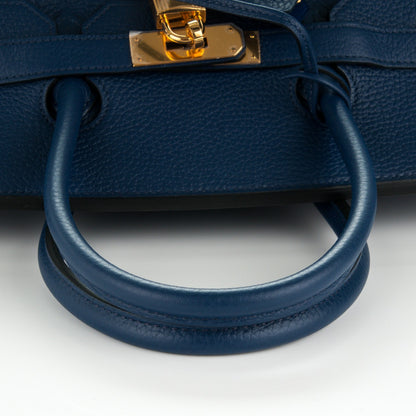 Hermes Taurillon Clemence Birkin 35 Bleu Saphir 14 of 24