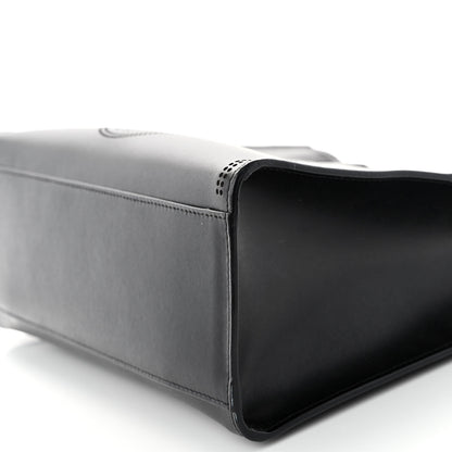 Fendi Vitello Liberty Plexiglass Stamp Patch Perforated Small Runaway Shopper Tote Black 9 of 9