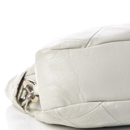 Chanel Calfskin Quilted Chain Hobo White 23 of 24