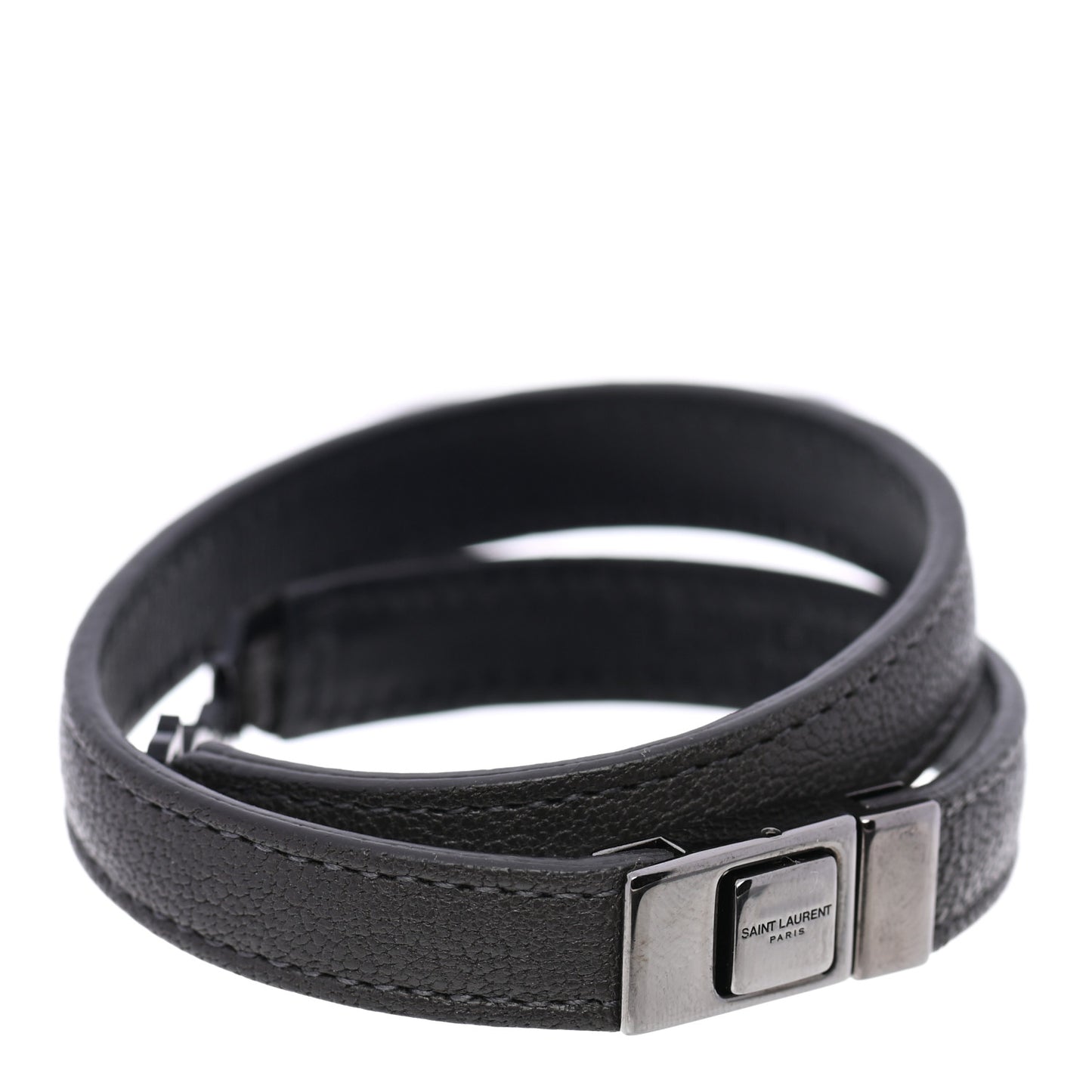 Calfskin Adjustable Double Wrap Bracelet Brown