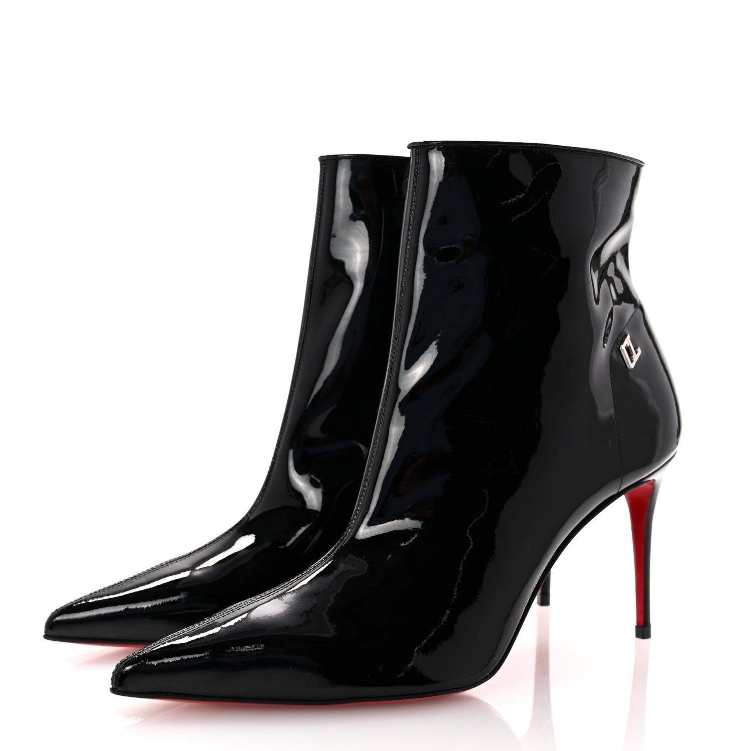 Christian Louboutin Patent Sporty Kate Booty 85 Ankle Boots 39.5 Black 4 of 9