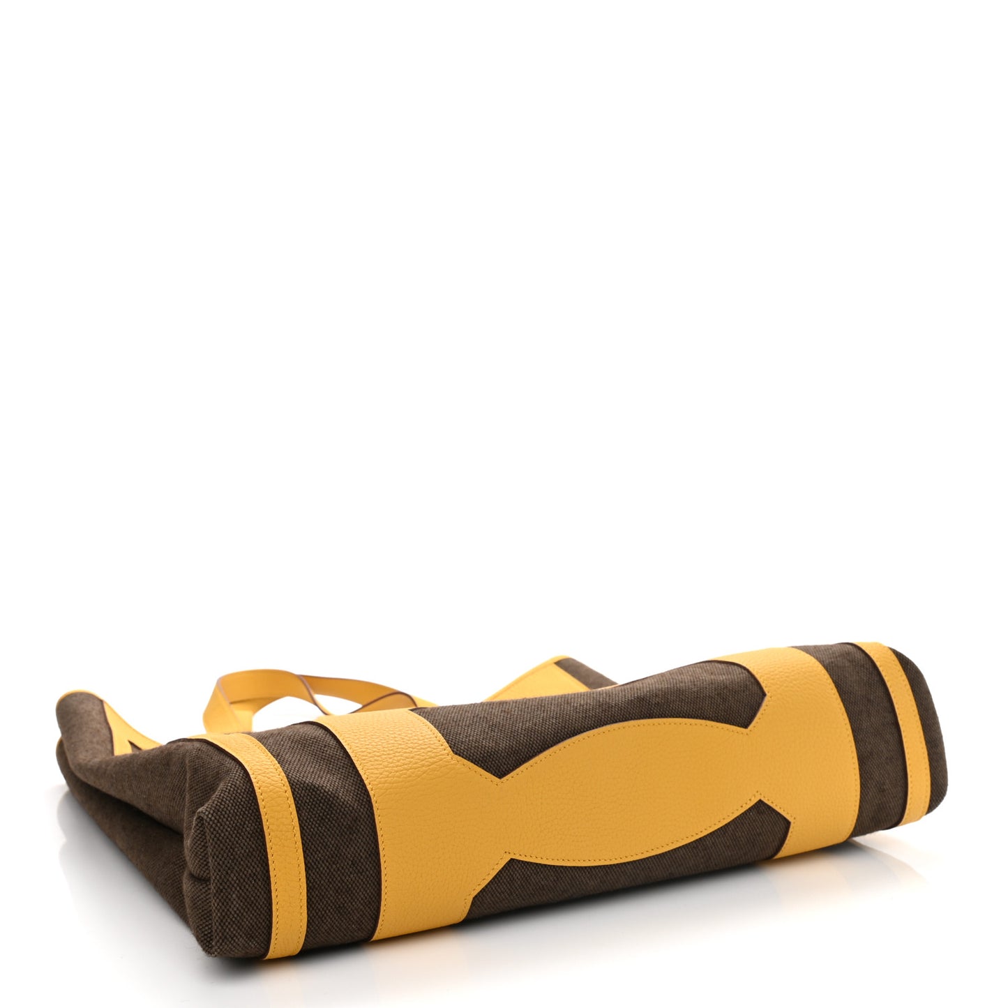 Canvas Calfskin Petit H Monsieur B Bag Jaune