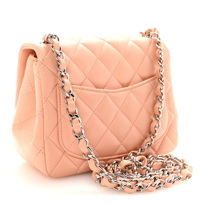 Chanel Lambskin Quilted Mini Square Flap Light Pink 3 of 10