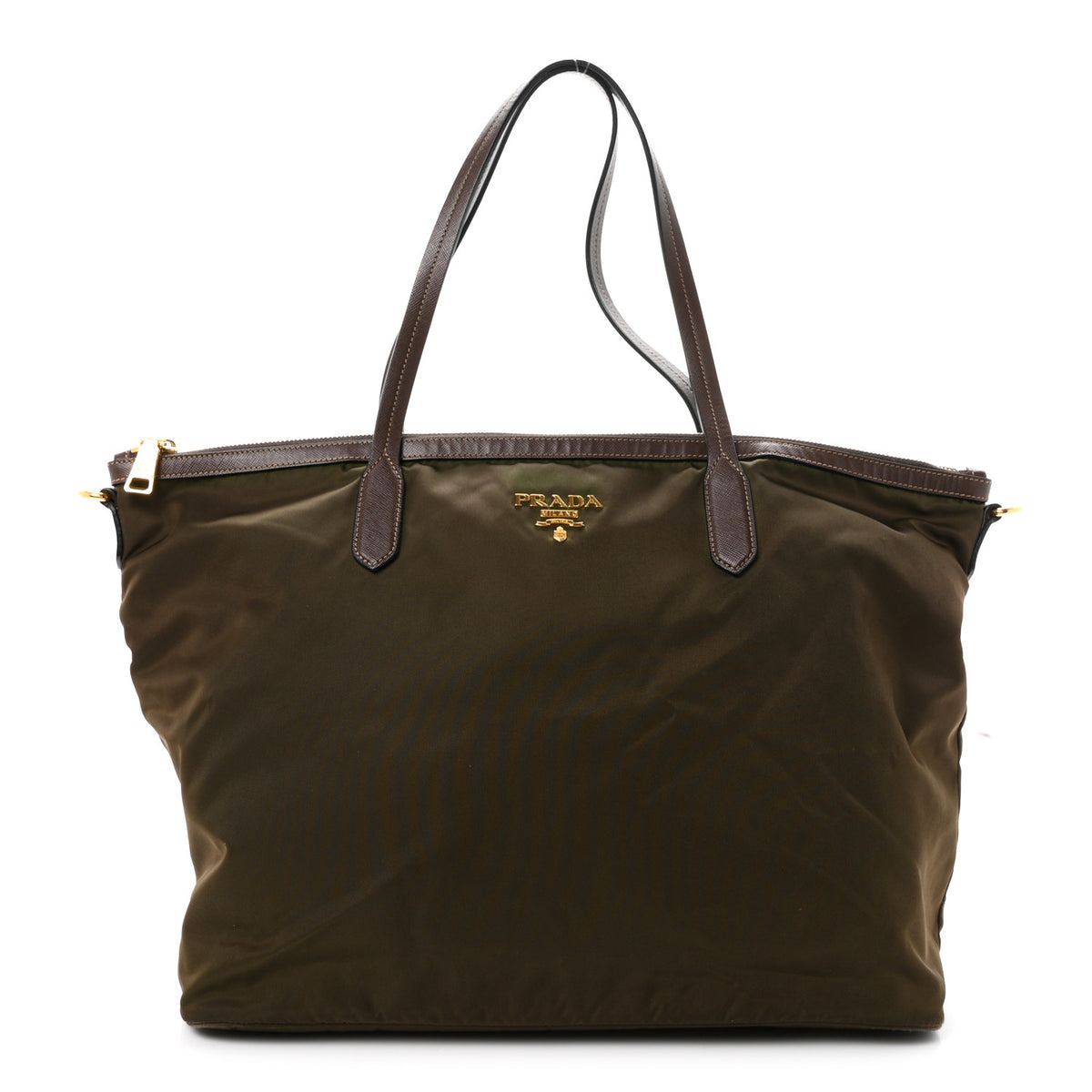 Tessuto Nylon Shopping Tote Green